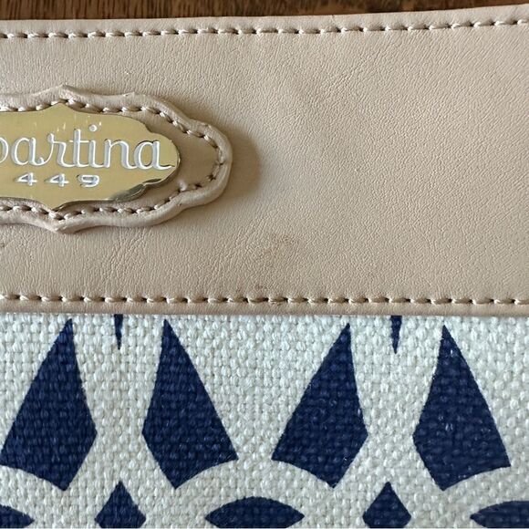 Spartina 449 Blue and Cream Crossbody Bag - Picture 4 of 10